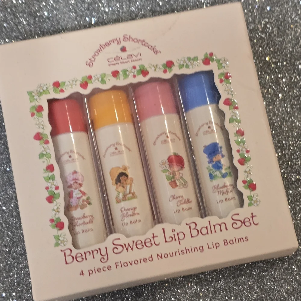 Celavi X Strawberry Shortcake Berry Sweet Lip Balm Set